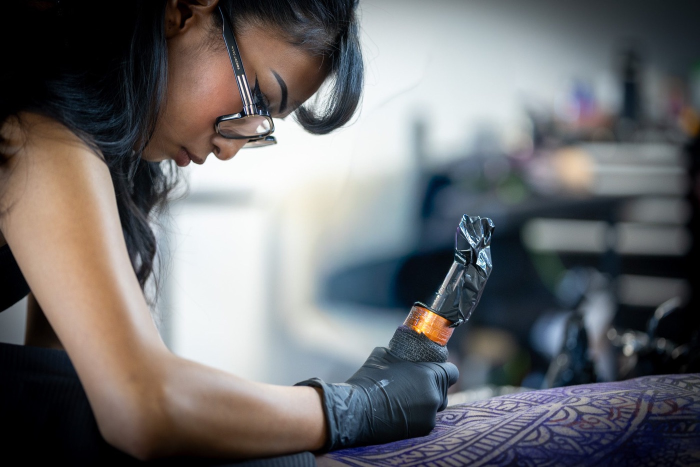 Aliza Nadine — tattoo artist at her Phoenix studio