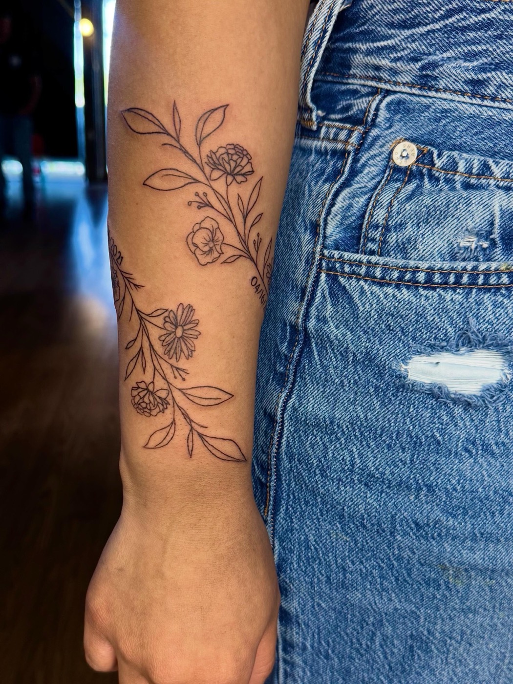 Fine line tattoo by Aliza Nadine Phoenix AZ