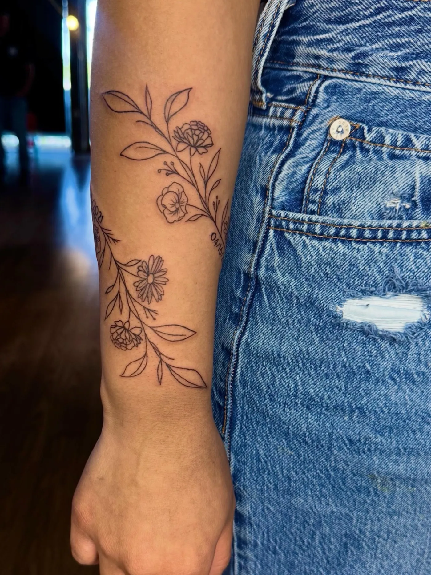 Fine line tattoo by Aliza Nadine Phoenix AZ
