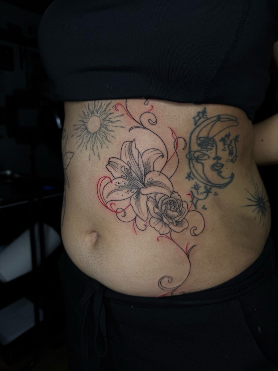 Fine line tattoo by Aliza Nadine Phoenix AZ