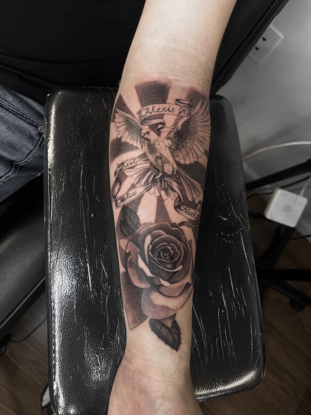 Black and grey realism tattoo by Aliza Nadine Phoenix AZ