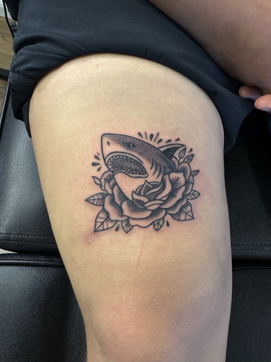 Black and grey realism tattoo by Aliza Nadine Phoenix AZ