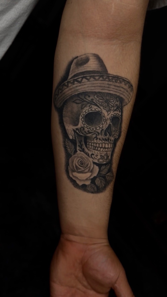 Black and grey realism tattoo by Aliza Nadine Phoenix AZ