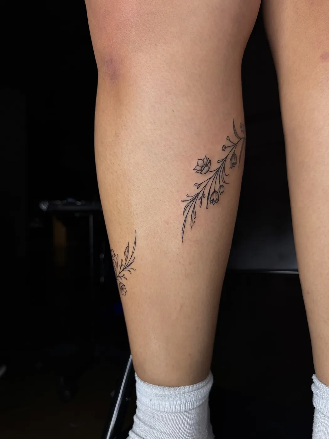 Lily Of The Valley Wrap tattoo — Free Hand by Aliza Nadine Phoenix AZ